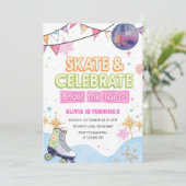 Skate & Celebrate Under the Lights Kids Birthday Kaart (Staand voorkant)