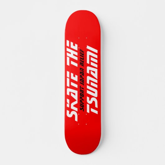 SKATE DE TSUNAMI STEUN JAPAN HULP PERSOONLIJK SKATEBOARD (Voorkant)