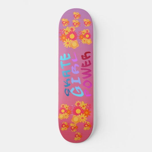 Skate Girl Power Persoonlijk Skateboard (Voorkant)