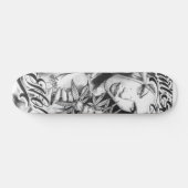 Skate girl smoke weed skateboard (Horizontaal)