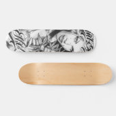 Skate girl smoke weed skateboard (Horizontaal)