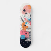 Skate into the Future: Neon Pink Edition Persoonlijk Skateboard (Voorkant)