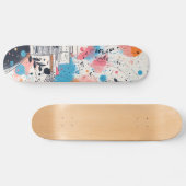 Skate into the Future: Neon Pink Edition Persoonlijk Skateboard (Horizontaal)
