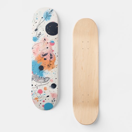 Skate into the Future: Neon Pink Edition Persoonlijk Skateboard (Voorkant)