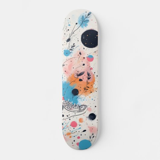Skate into the Future: Neon Pink Edition Persoonlijk Skateboard (Voorkant)