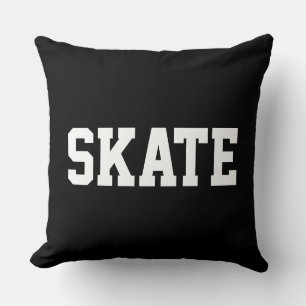 SKATE Krachtig Athletisch Witte Tekst Op Modern Zw Kussen