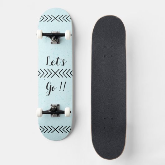 Skate "Let's Go!!" Persoonlijk Skateboard (Voorkant)