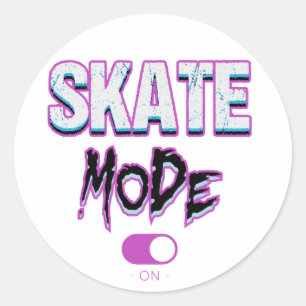 Skate Mode on Ronde Sticker