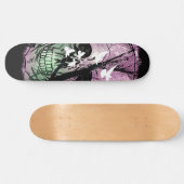 Skate Natureza Radical com pássaros e caveira Persoonlijk Skateboard (Horizontaal)