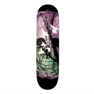 Skate Natureza Radical com pássaros e caveira Persoonlijk Skateboard