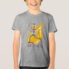 Skate or Die: De vurige geest van skateboarden Tri-Blend Shirt