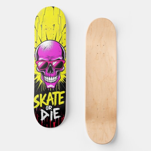 Skate or Die Nº2 - Skateboard Deck - Punk Grunge (Voorkant)