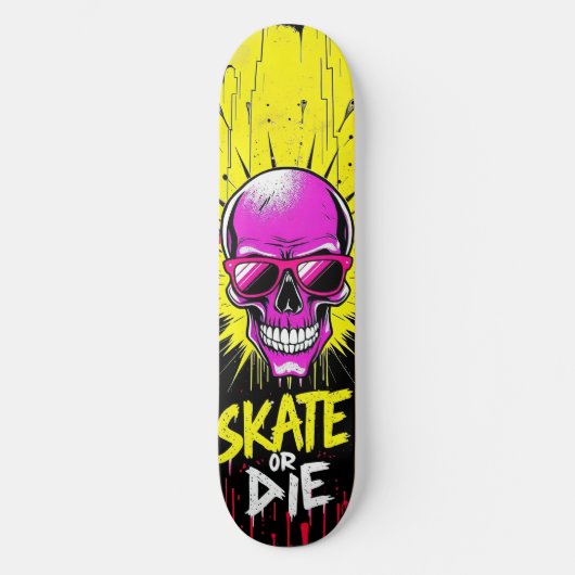 Skate or Die Nº2 - Skateboard Deck - Punk Grunge (Voorkant)