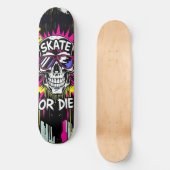Skate or Die Nº4 - Skateboard Deck - Punk Grunge (Voorkant)