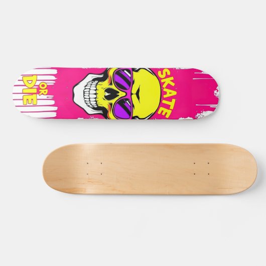 Skate or Die Nº7 - Skateboard Deck - Punk Grunge (Horizontaal)