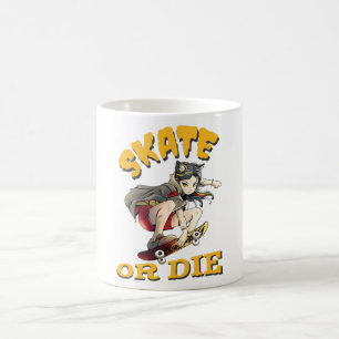 Skate or die Skateboarder Meisje Koffiemok