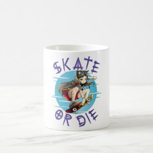 Skate or die Skateboardster Girl Koffiemok