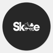 Skate Roller Skate Roller Skating Roller Skater  Ronde Sticker (Voorkant)