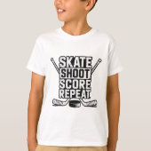 Skate Shoot Score Repeat _4  T-shirt (Voorkant)