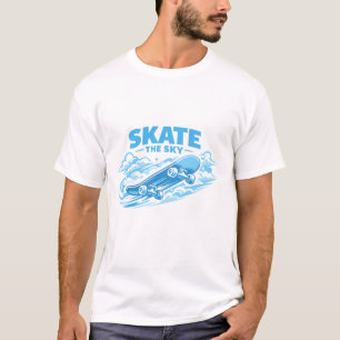 Skate The Sky – Blauwe Drift T-shirt