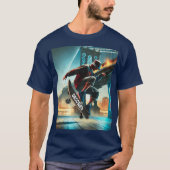 Skate Tricks Under the Brooklyn Bridge NYC Street T-shirt (Voorkant)