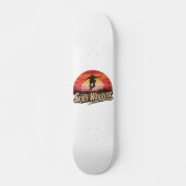 Skate warrior - retro sunset vintage persoonlijk skateboard (Voorkant)