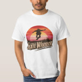 Skate warrior - retro sunset vintage t-shirt (Voorkant)