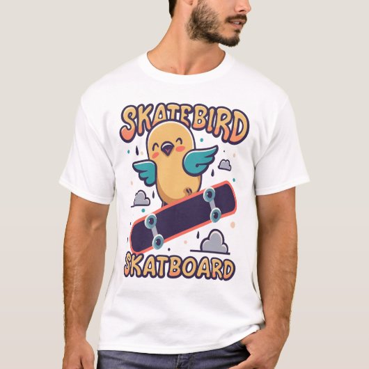 Skatebird Skateboard T-shirt (Voorkant)
