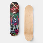 Skateboard Aangepaste blauwe schedel (Voorkant)