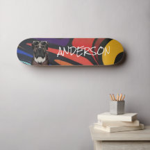 Skateboard Aangepaste graffiti familiehond