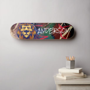 Skateboard - Aangepaste Graffiti Lion