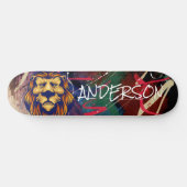 Skateboard - Aangepaste Graffiti Lion (Horizontaal)