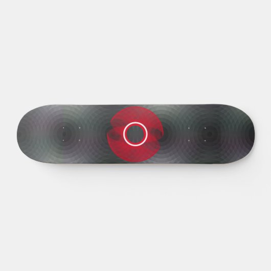 Skateboard, Abstract Zwart en Rood Persoonlijk Skateboard (Horizontaal)