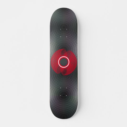 Skateboard, Abstract Zwart en Rood Persoonlijk Skateboard (Voorkant)
