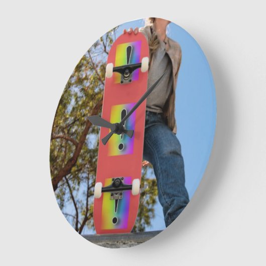 skateboard acryl grote klok (Hoek)