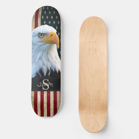 skateboard American BALD EAGLE SMILING Skull (Voorkant)