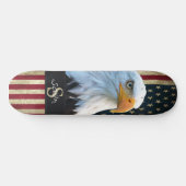 skateboard American BALD EAGLE SMILING Skull (Horizontaal)