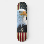 skateboard American BALD EAGLE SMILING Skull (Voorkant)