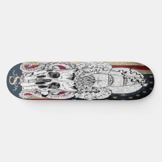 skateboard American Nautical GIRLY Skull (Horizontaal)