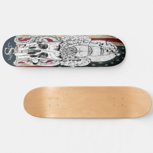 skateboard American Nautical GIRLY Skull (Horizontaal)