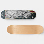 skateboard American SMILING GIRLY Skull (Horizontaal)
