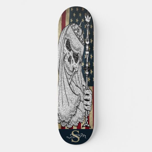 skateboard American SMILING GIRLY Skull (Voorkant)