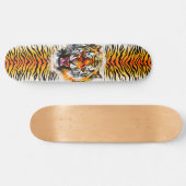 Skateboard Art - Snarling Tiger met strepen (Horizontaal)