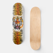 Skateboard Art - Snarling Tiger met strepen (Voorkant)