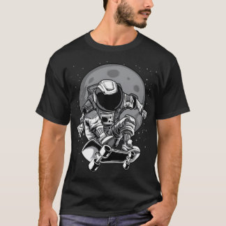 Skateboard Astronaut Art T-shirt