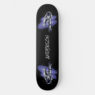 skateboard Astronaut Enjoing in Space