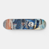 Skateboard Barco pirata con luna llena (Horizontaal)
