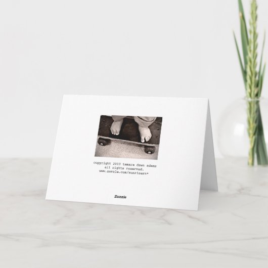 Skateboard Birthday Card Kaart (Achterkant)