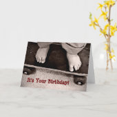 Skateboard Birthday Card Kaart (Gele Bloem)