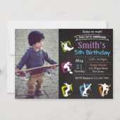 Skateboard Birthday Invitation Kaart (Voorkant)